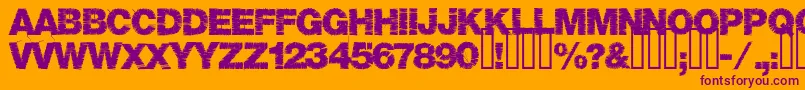 Base05 Font – Purple Fonts on Orange Background