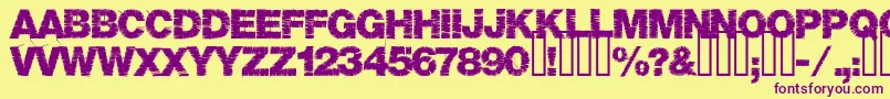 Base05-Schriftart – Violette Schriften auf gelbem Hintergrund