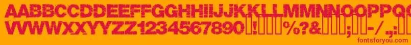 Base05 Font – Red Fonts on Orange Background