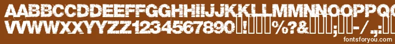 Шрифт Base05 – белые шрифты на коричневом фоне