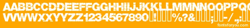 フォントBase05 – オレンジの背景に白い文字
