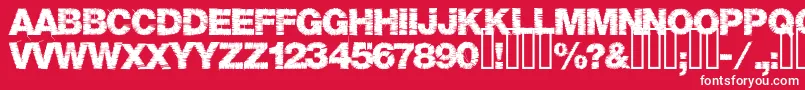 Шрифт Base05 – белые шрифты на красном фоне