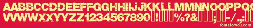Base05 Font – Yellow Fonts on Red Background