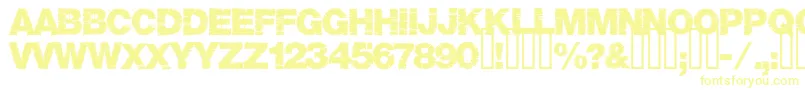 Base05-Schriftart – Gelbe Schriften auf weißem Hintergrund