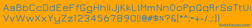 Juramedium Font – Blue Fonts on Orange Background