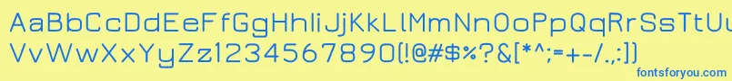 Juramedium Font – Blue Fonts on Yellow Background