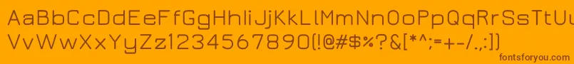 Juramedium Font – Brown Fonts on Orange Background