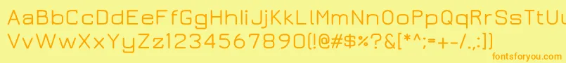 Juramedium Font – Orange Fonts on Yellow Background