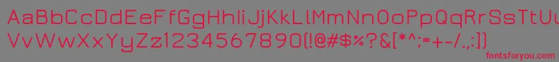 Juramedium-Schriftart – Rote Schriften auf grauem Hintergrund