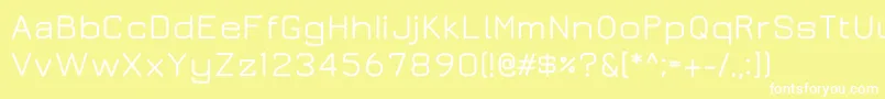 Juramedium Font – White Fonts on Yellow Background