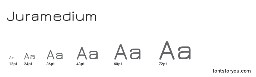 Juramedium Font Sizes