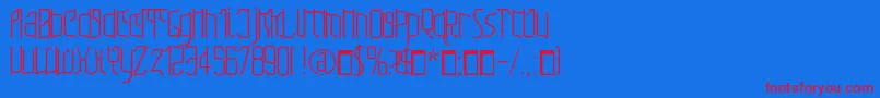 Sfilth Font – Red Fonts on Blue Background