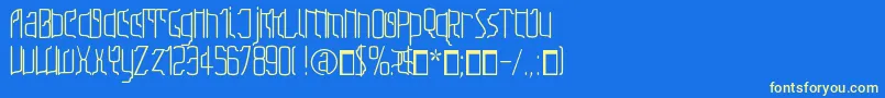 Sfilth Font – Yellow Fonts on Blue Background