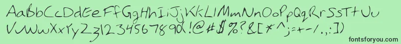 PhamRegular Font – Black Fonts on Green Background