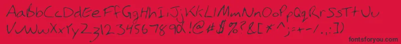 PhamRegular Font – Black Fonts on Red Background