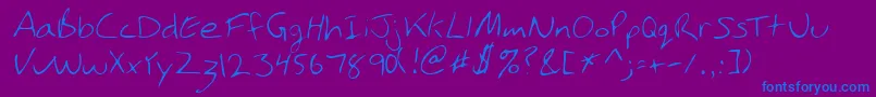 PhamRegular Font – Blue Fonts on Purple Background