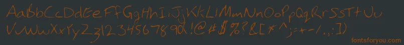 PhamRegular Font – Brown Fonts on Black Background