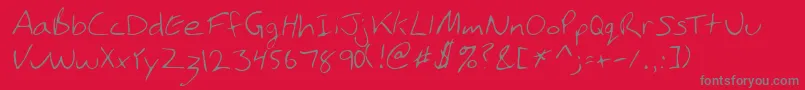 PhamRegular Font – Gray Fonts on Red Background