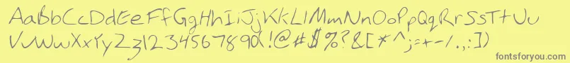 PhamRegular Font – Gray Fonts on Yellow Background