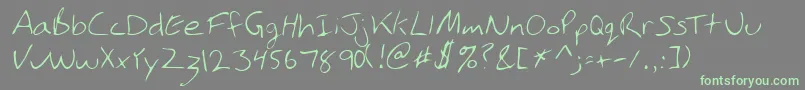 PhamRegular Font – Green Fonts on Gray Background