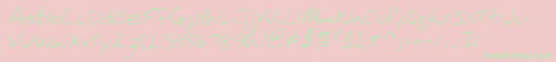 PhamRegular Font – Green Fonts on Pink Background