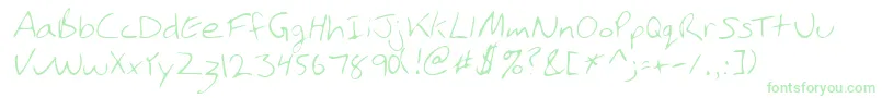 PhamRegular Font – Green Fonts on White Background