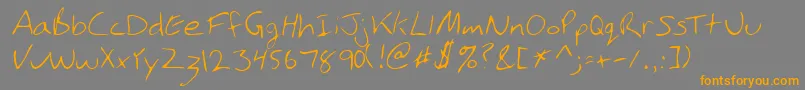 PhamRegular-Schriftart – Orangefarbene Schriften auf grauem Hintergrund
