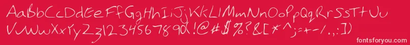 PhamRegular Font – Pink Fonts on Red Background