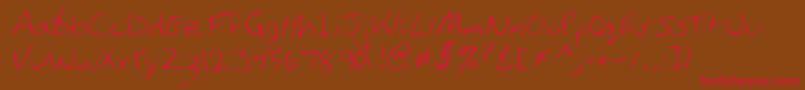PhamRegular Font – Red Fonts on Brown Background