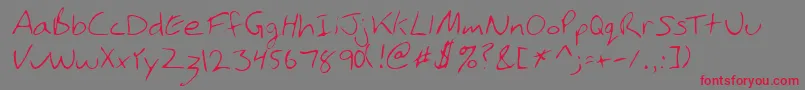 PhamRegular Font – Red Fonts on Gray Background