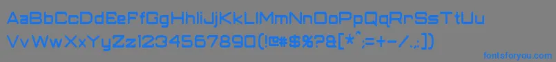 フォントClassicRobotCondensed – 灰色の背景に青い文字