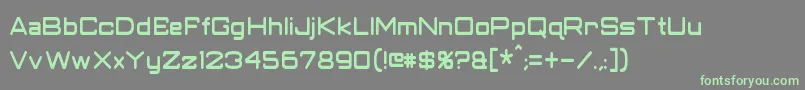 Fonte ClassicRobotCondensed – fontes verdes em um fundo cinza