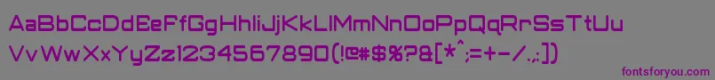 Шрифт ClassicRobotCondensed – фиолетовые шрифты на сером фоне