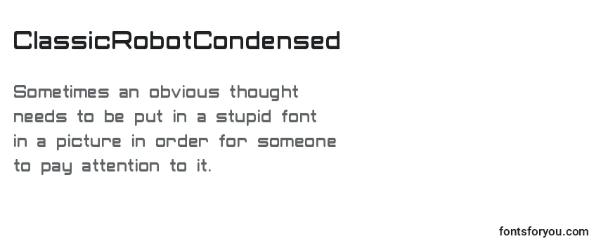 ClassicRobotCondensed Font