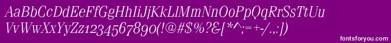 fuente FerraraOsfLightItalic – Fuentes Blancas Sobre Fondo Morado