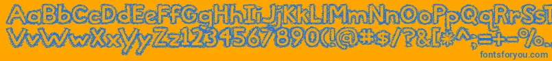 BmdTheBeautifulOnes Font – Blue Fonts on Orange Background