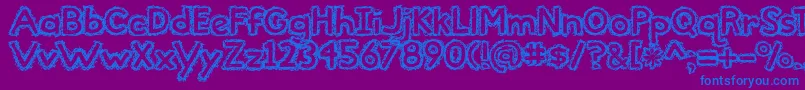 BmdTheBeautifulOnes Font – Blue Fonts on Purple Background