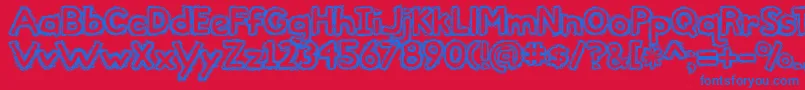 BmdTheBeautifulOnes Font – Blue Fonts on Red Background