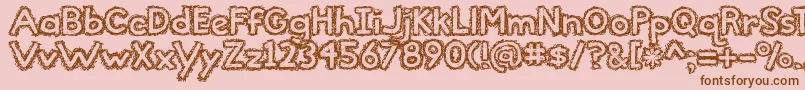 BmdTheBeautifulOnes Font – Brown Fonts on Pink Background