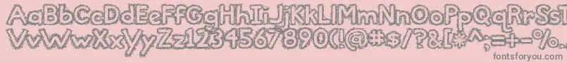 BmdTheBeautifulOnes-Schriftart – Graue Schriften auf rosa Hintergrund