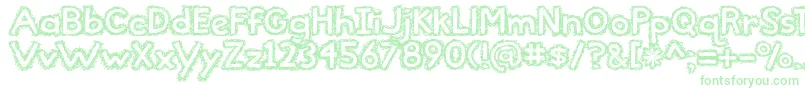 BmdTheBeautifulOnes Font – Green Fonts on White Background