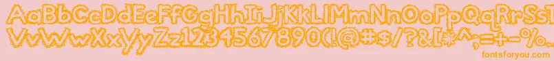 BmdTheBeautifulOnes Font – Orange Fonts on Pink Background