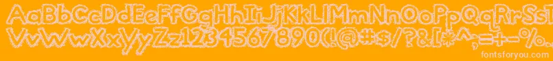 BmdTheBeautifulOnes Font – Pink Fonts on Orange Background