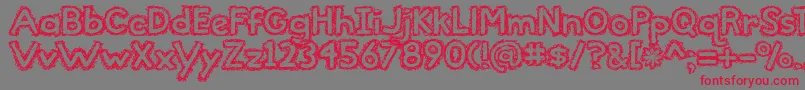 BmdTheBeautifulOnes Font – Red Fonts on Gray Background