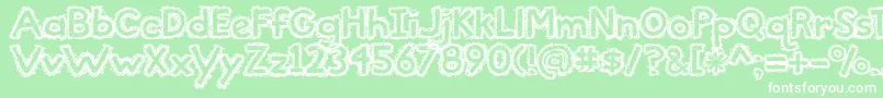 BmdTheBeautifulOnes Font – White Fonts on Green Background