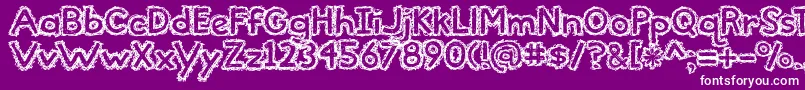 BmdTheBeautifulOnes Font – White Fonts on Purple Background