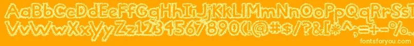 BmdTheBeautifulOnes Font – Yellow Fonts on Orange Background