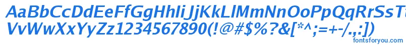 Шрифт Luxisbi – синие шрифты на белом фоне