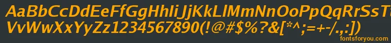 Шрифт Luxisbi – оранжевые шрифты на чёрном фоне