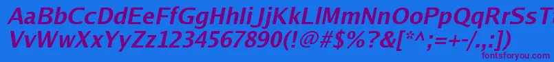 Шрифт Luxisbi – фиолетовые шрифты на синем фоне